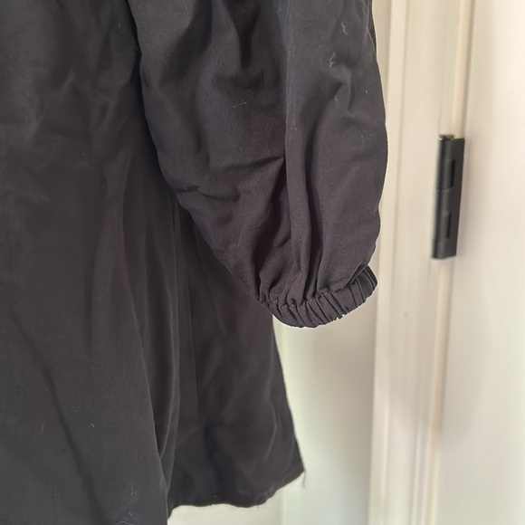 L Space Amelia Mini Dress Black Tie Waist Button Front Long Sleeve Sz XS - Picture 8 of 12